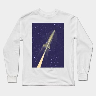 Vintage Space Rocket Long Sleeve T-Shirt